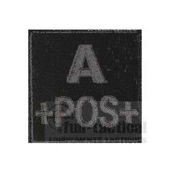 Patch Groupe Sanguin A+ noir