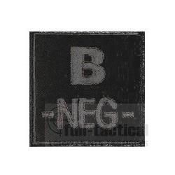 Patch Groupe Sanguin B- noir