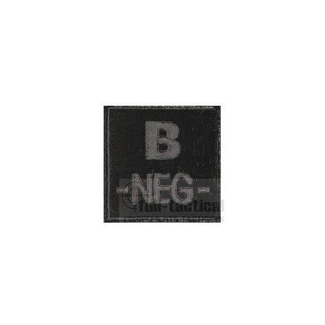 Patch Groupe Sanguin B- noir