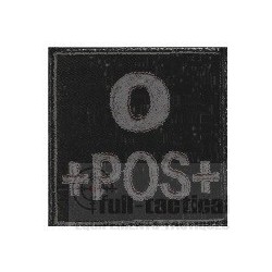 Patch Groupe Sanguin O+ noir