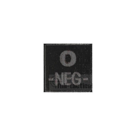 Patch Groupe Sanguin O- noir