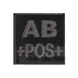 Patch Groupe Sanguin AB+ noir