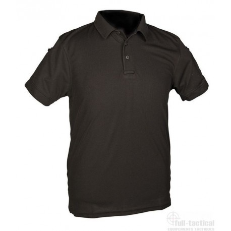 POLO TACTIQUE MANCHES COURTES QICKDRY NOIR