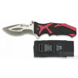 Couteau pliant K25 noir/rouge 