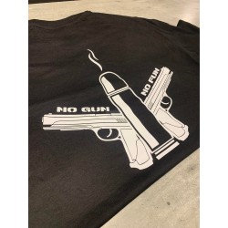 T-SHIRT NO GUN NO FUN NOIR