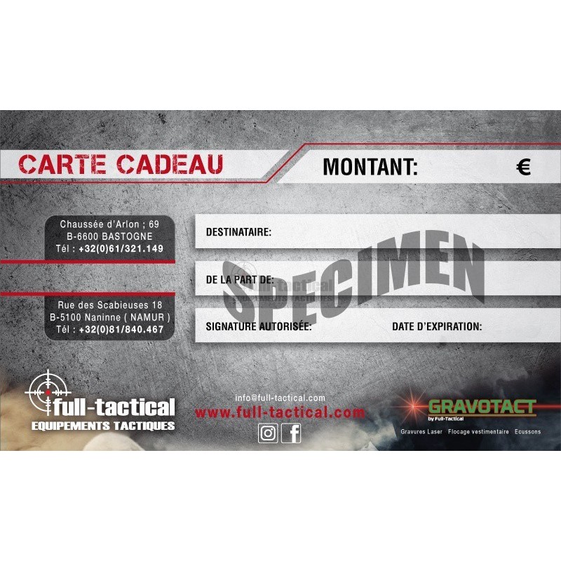 Carte cadeau - Programme T12S